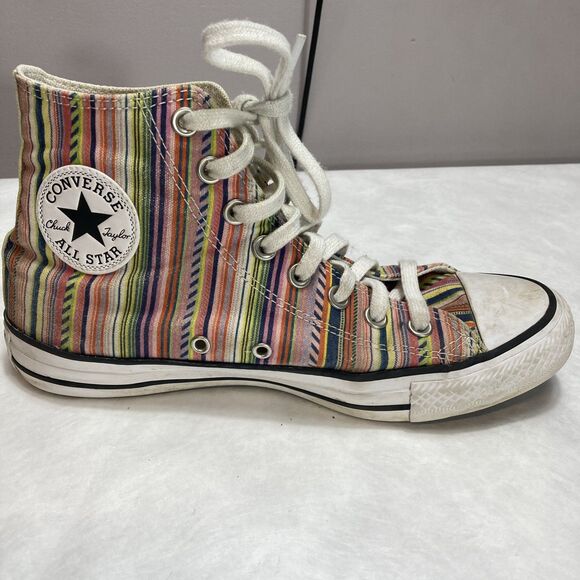 Converse Chuck Taylor All Star Canvas High Top “summer Stripes” Canvas M 7 W 9 - Picture 9 of 14